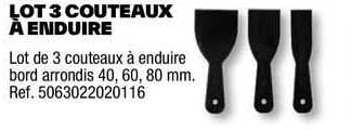 lot 3 couteaux à enduire