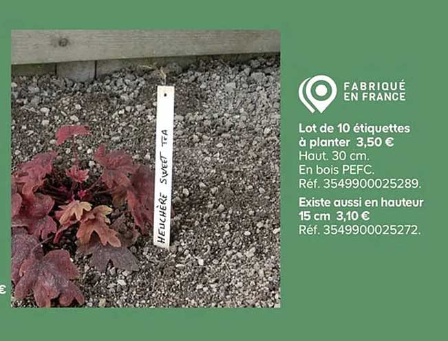 lot de 10 étiquettes à planter