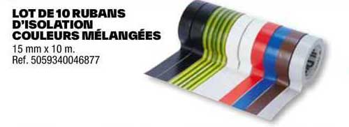 lot de 10 rubans d'isolation couleurs mélangées