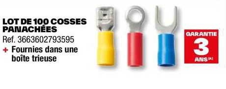 lot de 100 cosses panachées