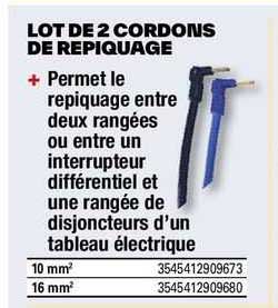 lot de 2 cordons de repiquage