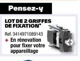 lot de 2 griffes de fixation