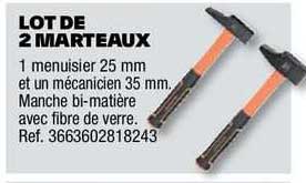 lot de 2 marteaux