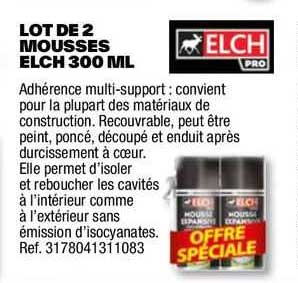 lot de 2 mousses elch 300 ml