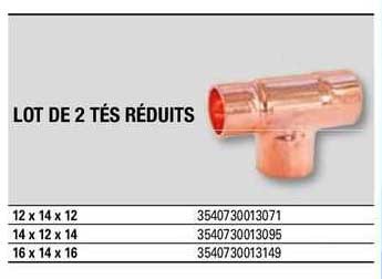 lot de 2 tés réduits