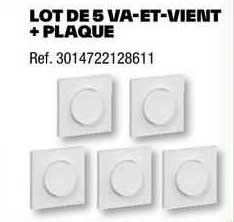 lot de 2 va-et-vient + plaque