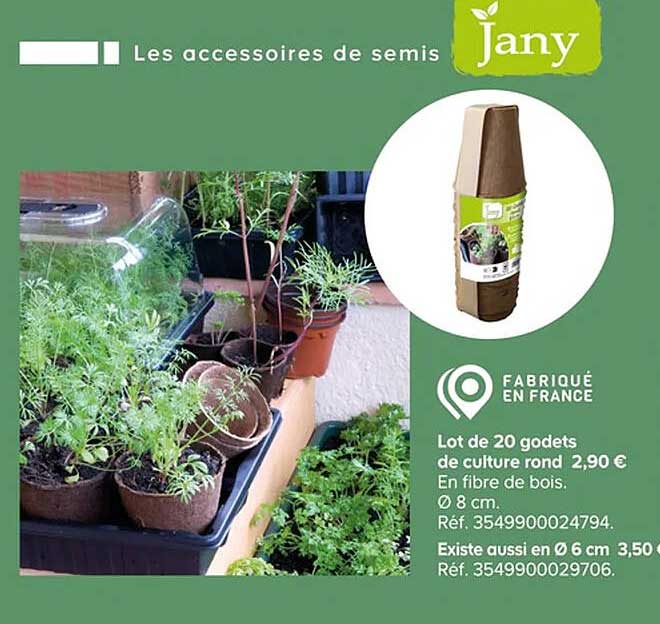 Lot De 20 Godets De Culture Rond Jany