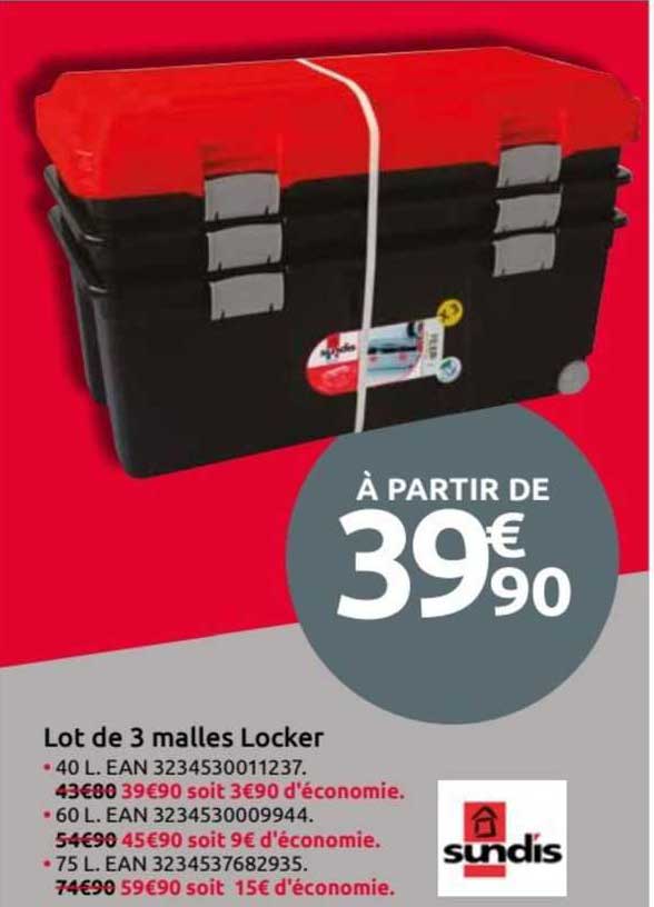 Lot De 3 Malles Locker Sundis