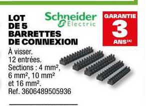 lot de 5 barrettes de connexion schneider electric