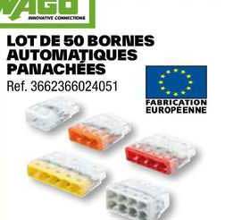 lot de 50 bornes automatiques panachées