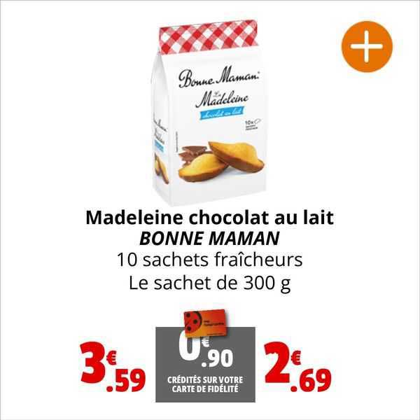 madeleine chocolat au lait bonne maman