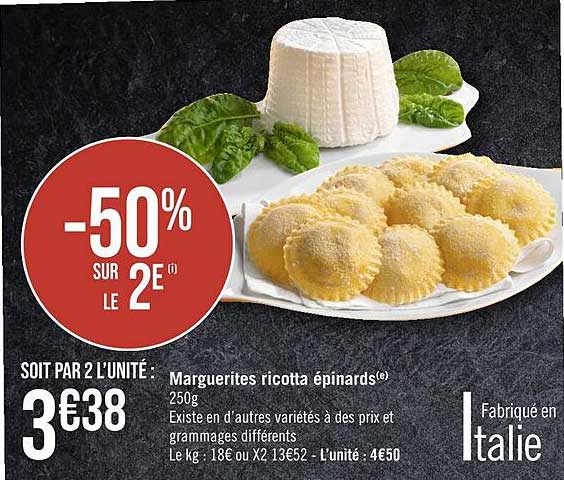 Marguerites Ricotta épinards