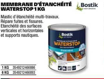 membrane d'étanchéité waterstop 1 kg bostik