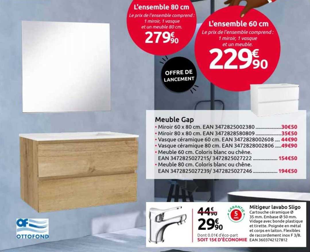 meuble gap, mitigeur lavabo sligo