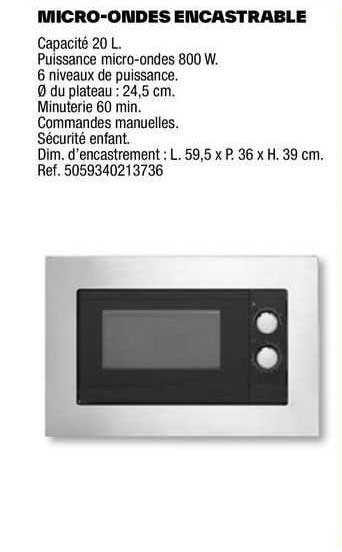 micro-ondes encastrable