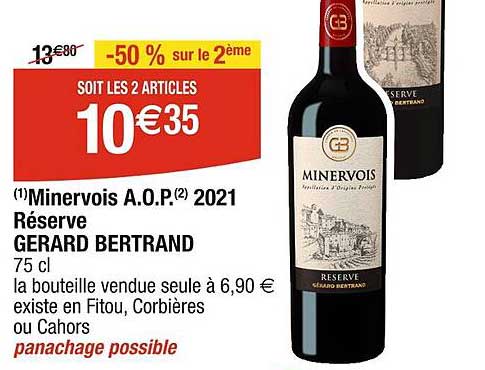 minervois a.o.p. 2021 réserve gerard bertrand
