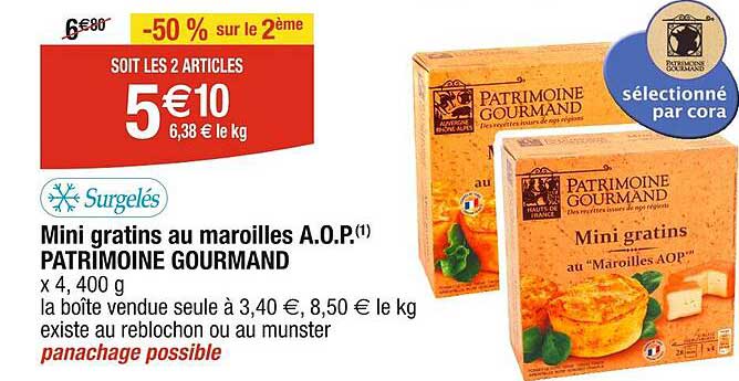 mini gratins au maroilles a.o.p. patrimoine gourmand