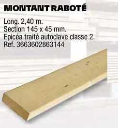 montant raboté