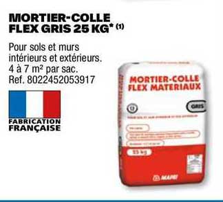 mortier-colle flex gris 25 kg