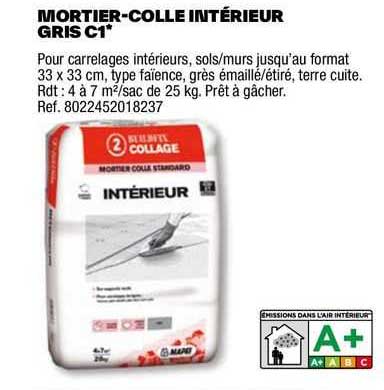 mortier-colle intérieur gris c1