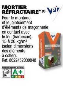 mortier réfractaire