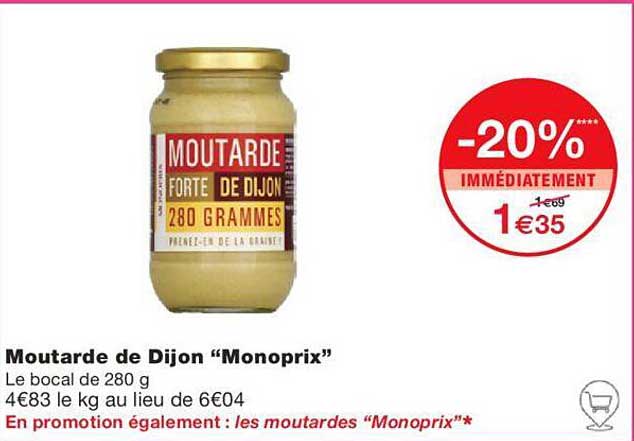 Moutarde De Dijon "monoprix"