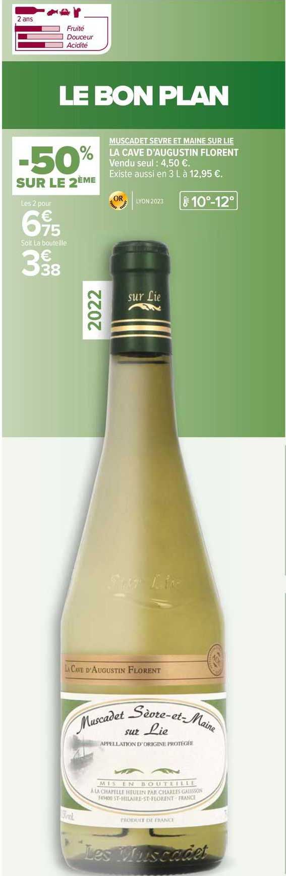 muscadet sèvre et maine sur lie la cave d'augustin florent