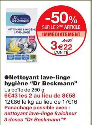 nettoyant lave-linge hygiène "dr beckmann"