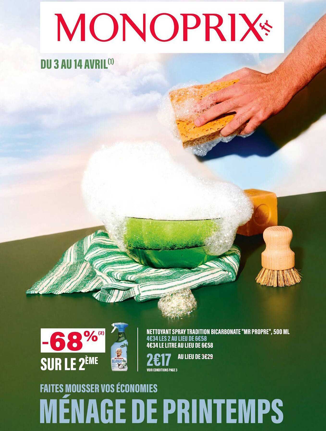 Nettoyant Spray Tradition Bicarbonate "mr Propre"