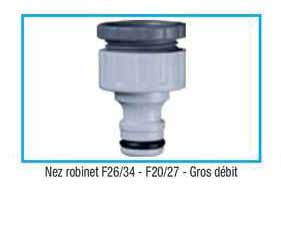 Nez Robinet F26 34 F20 27 Gros Débit