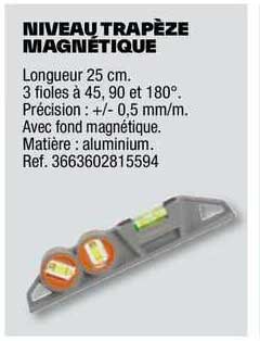 niveau trapèze magnétique