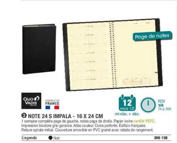 note 24 s impala - 16 x 24 cm quo vadis