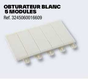 obturateur blanc 5 modules