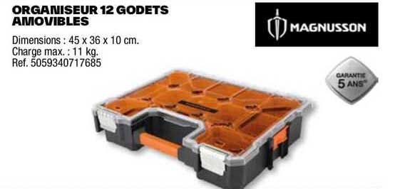 Organiseur 12 Godets Amovibles Magnusson