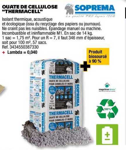 ouate de cellulose "thermacell" soprema