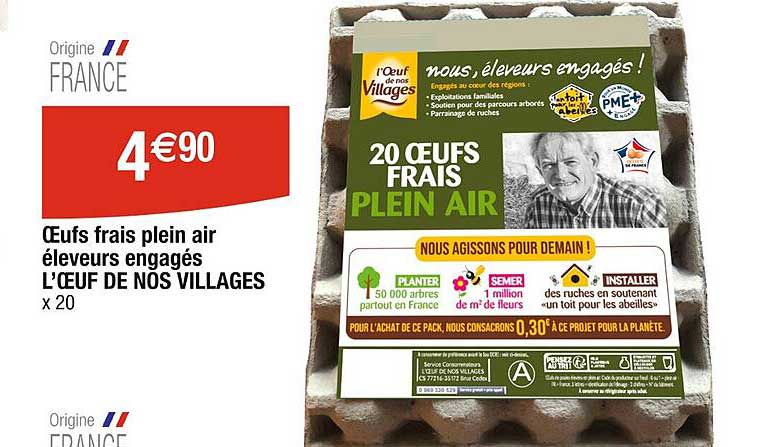 œufs frais plein air éleveurs engagés l'œuf de nos villages