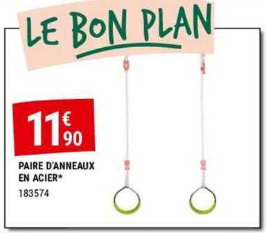 paire d'anneaux en acier