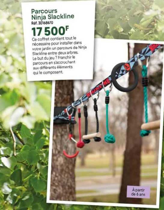 parcours ninja slackline