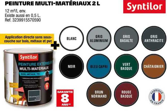 Peinture Multi-matériaux 2 L Syntilor