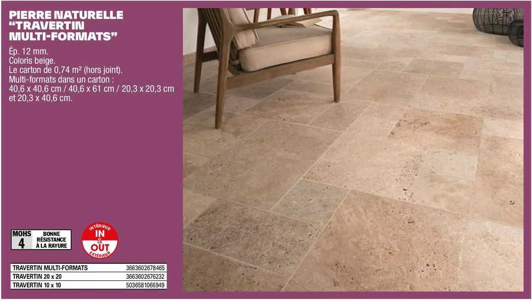 pierre naturelle "travertin multi-formats"