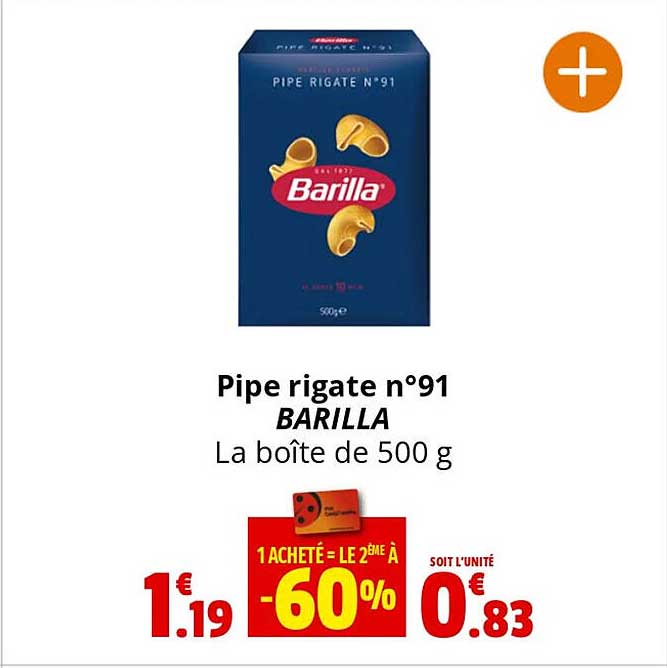 pipe rigate n°91 barilla
