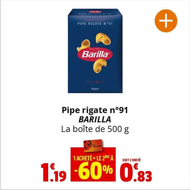 pipe rigate n°91 barilla