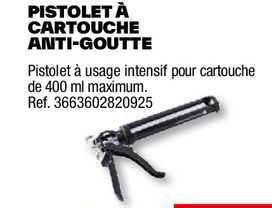 pistolet à cartouche anti-goutte
