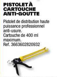 pistolet à cartouche anti-goutte