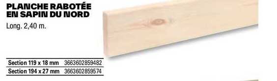 Planche Rabotée En Sapin Du Nord