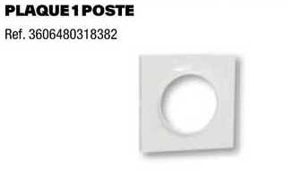 plaque 1 poste
