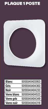 plaque 1 poste