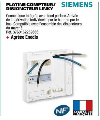 platien compteur disjoncteur linky siemens