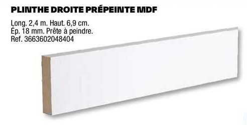 Plinthe Droite Prépeinte Mdf