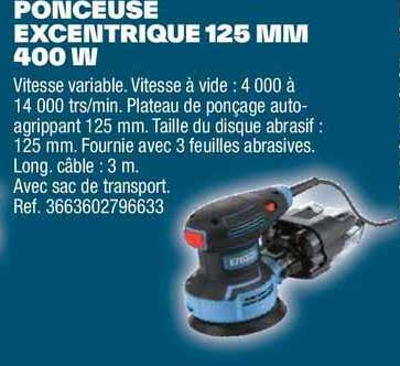 ponceuse excentrique 125 mm 400 w